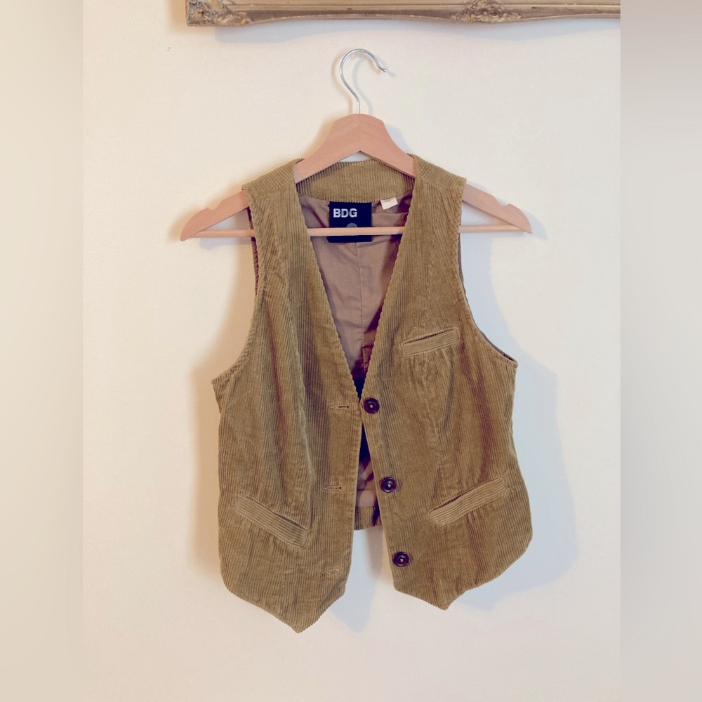 BDG Urban Outfitters Light Brown Corduroy Vest Women’s Size Extra Small